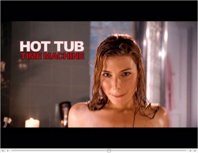 Jessica Pare's bouncing Hot Tub Time Machine TV Spot 