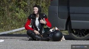 Rooney Mara, The Girl With the Dragon Tattoo, Motorcycle Training, 1