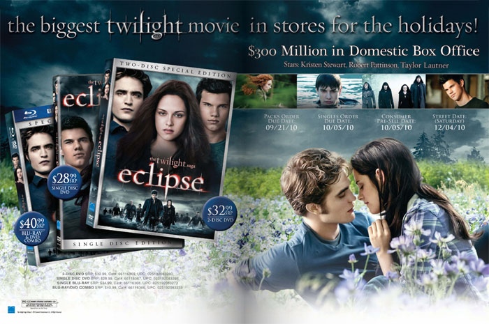 The Twilight Saga: Eclipse DVD, Blu-ray Advertisement