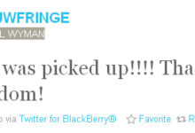 J.H. Wyman, Fringe, Season 4 Tweet