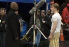 Chris Evans, Samuel L. Jackson, Captain America: The First Avenger, New York City Set, 03