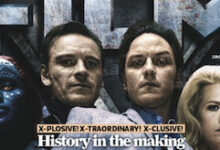 January Jones, James McAvoy, Michael Fassbender, and Jennifer Lawrence, Total Film Magazine June 2011, X-Men: First Class Cover, 02