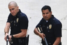 Jake Gyllenhaal, Michael Pena, End of Watch, Los Angeles Set Photo, 06