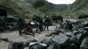 Michelle Fairley, Peter Dinklage, Ron Donachie, Jerome Flynn, Game of Thrones, The Wolf and the Lion