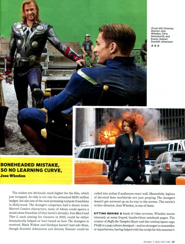 The Avengers Entertainment Weekly October 2011 article, 02