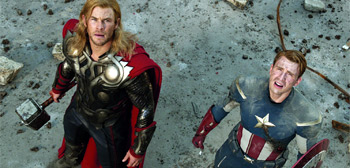 Chris Hemsworth, Chris Evans, The Avengers 2012