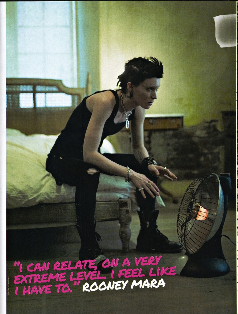 Rooney Mara, The Girl with the Dragon Tattoo, Empire Magazine November 2011