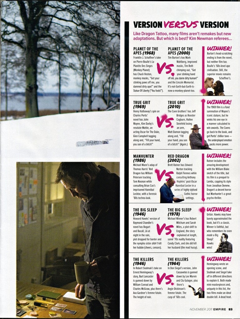 The Girl with the Dragon Tattoo, Empire Magazine November 2011 Article, 07