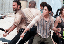Andrew Lincoln Lauren Cohan Steven Yeun Norman Reedus IronE Singleton The Walking Dead Prison