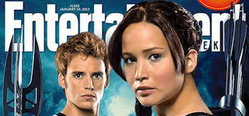 Jennifer Lawrence Sam Claflin The Hunger Games Catching Fire Entertainment Weekly Cover January 18 2013