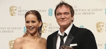 Quentin Tarantino Jennifer Lawrence British Academy Film Awards 2013