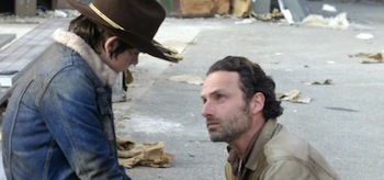 Chandler Riggs Andrew Lincoln The Walking Dead Welcome to the Tombs