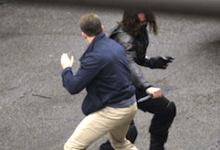 Sebastian Stan Chris Evans Knife Fight Captain America The Winter Soldier