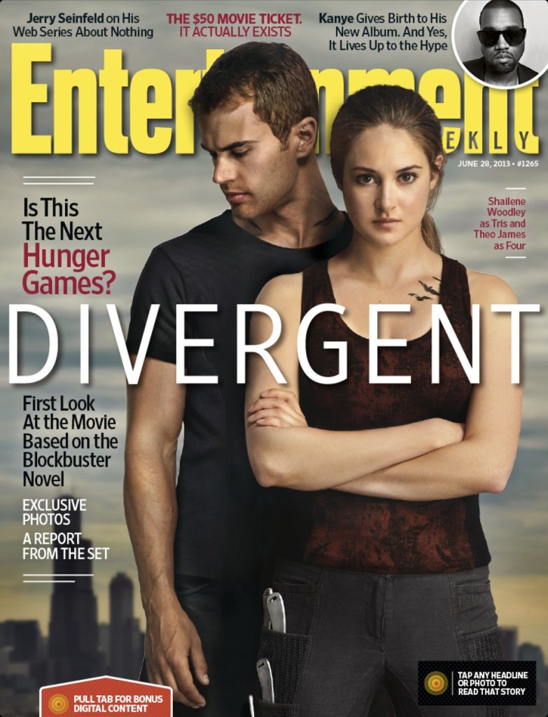 Shailene Woodley Theo James Divergent Entertainment Weekly Cover 2013