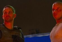 Paul Walker Vin Diesel Fast and Furious 7 Set