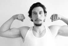 Adam Driver Flexing Biceps