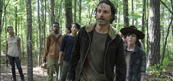 Andrew Lincoln Chandler Riggs Steven Yeun Lawrence Gilliard The Walking Dead No Sanctuary