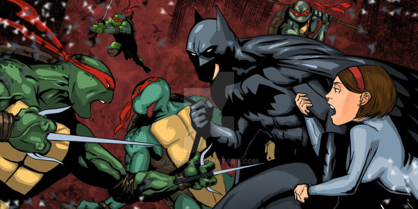 TMNT vs Batman by Pat Gleason & Anmph