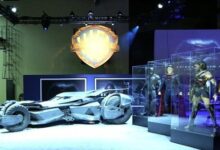 Batman v Superman: Dawn of Justice Licensing Expo display