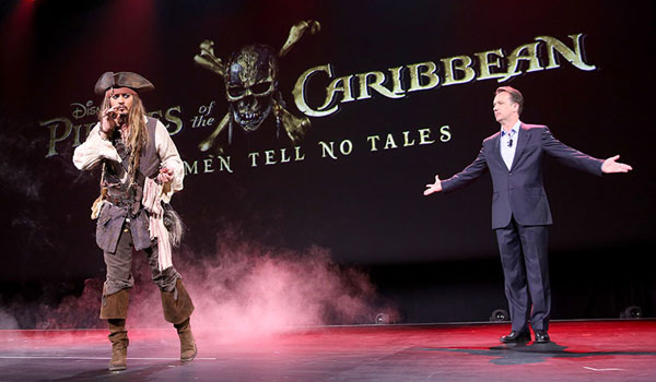 Jack Sparrow looking confused at the D23 Expo