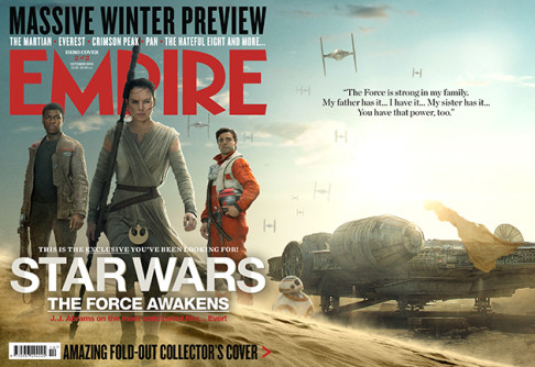 Daisy Ridley John Boyega Oscar Isaac Empire Star Wars: The Force Awakens
