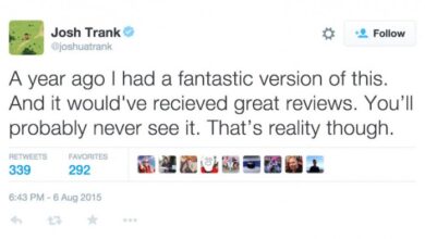 Josh Trank Fantastic Four Deleted Tweet