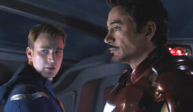 Chris Evans Robert Downey Jr. Avengers Age of Ultron