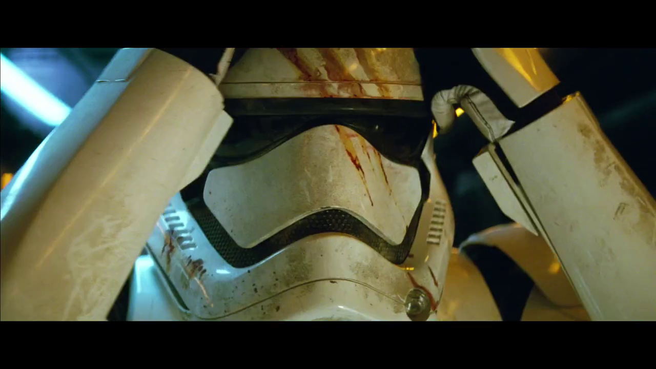 John Boyega Bloody Stormtrooper Helmet Star Wars The Force Awakens