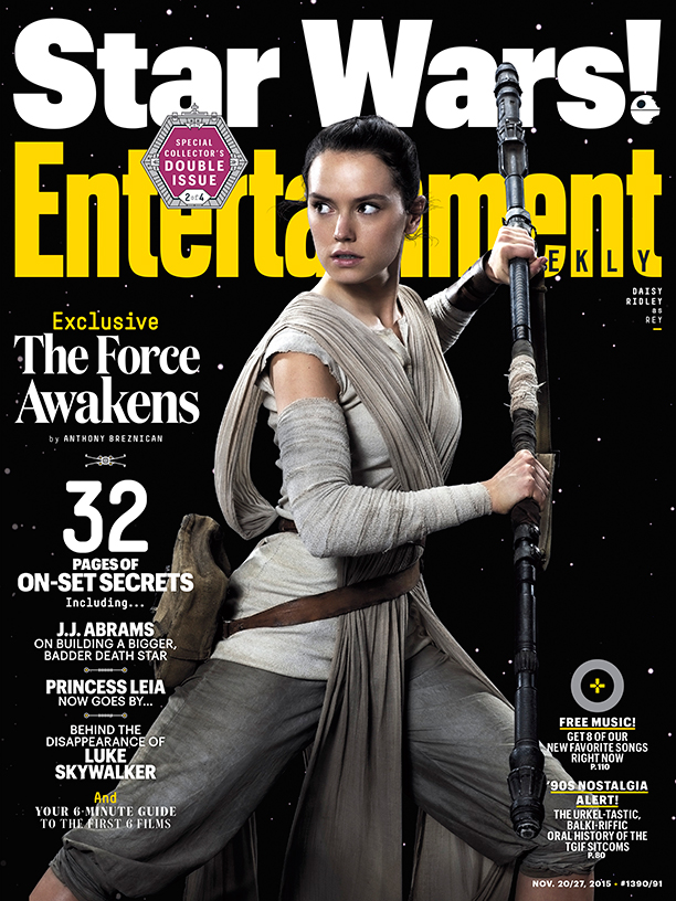 Daisy Ridley Star Wars The Force Awakens Entertainment Weekly cover November 2015