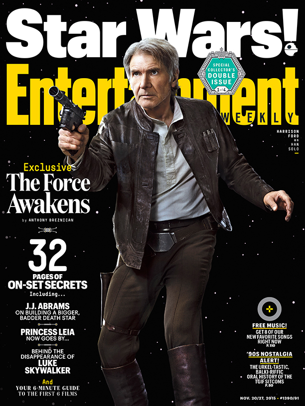 Harrison Ford Star Wars The Force Awakens Entertainment Weekly cover November 2015