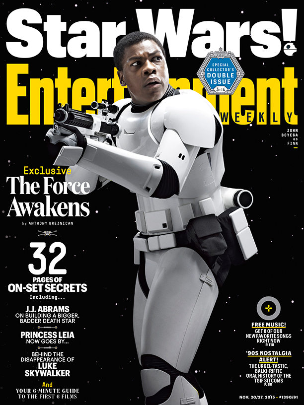 John Boyega Star Wars The Force Awakens Entertainment Weekly cover