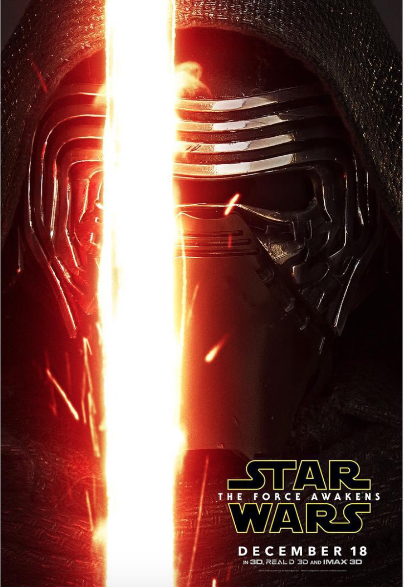 Kylo Ren Adam Driver Star Wars The Force Awakens movie poster
