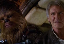 Peter Mayhew Harrison Ford Star Wars The Force Awakens 02