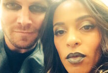 Stephen Amell Megalyn Echikunwoke Arrow Set