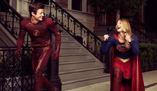 Grant Gustin Melissa Benoist The Flash Supergirl