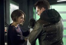 Willa Holland John Barrowman Arrow Eleven Fifty Nine