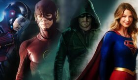 Brandon Routh Grant Gustin Stephen Amell Melissa Benoist Legends Of Tomorrow The Flash Arrow Supergirl