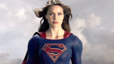 Melissa Benoist In Flight Supergirl