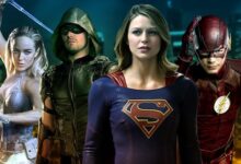 Caity Lotz Stephen Amell Melissa Benoist Grant Gustin
