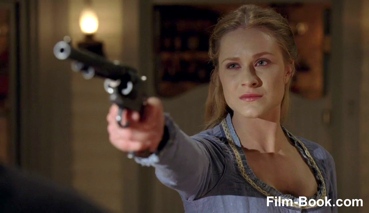 Evan Rachel Wood Holding Six Shooter Westworld The Bicameral Mind