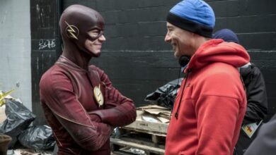 Grant Gustin Tom Cavanagh The Once and Future Flash The Flash