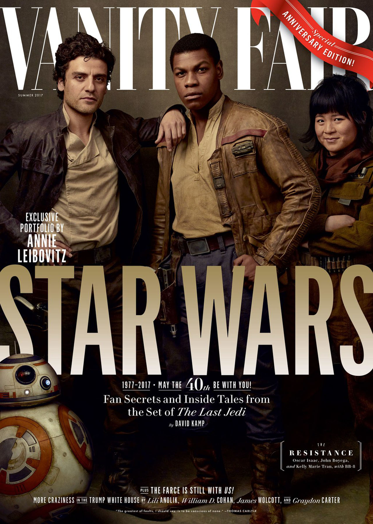 John Boyega Oscar Isaac Kelly Marie Tran Star Wars: The Last Jedi Vanity Fair Cover