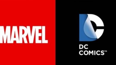 Marvel Logo DC Comics Logo