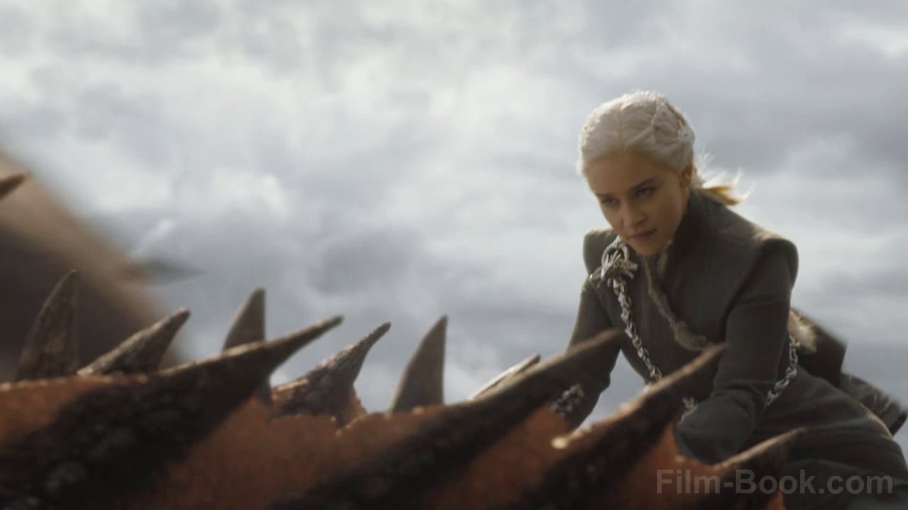 Emilia Clarke Riding Dragon Game of Thrones The Spoils of War