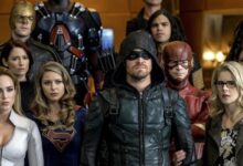 Grant Gustin Caity Lotz Emily Bett Rickards Stephen Amell Melissa Benoist Crisis on Earth-X