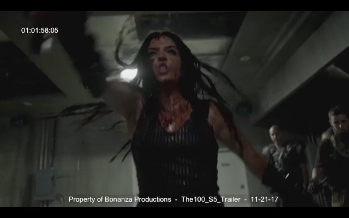 Marie Avgeropoulos Bloody The 100 Season 5