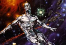 Silver Surfer in Outer Space