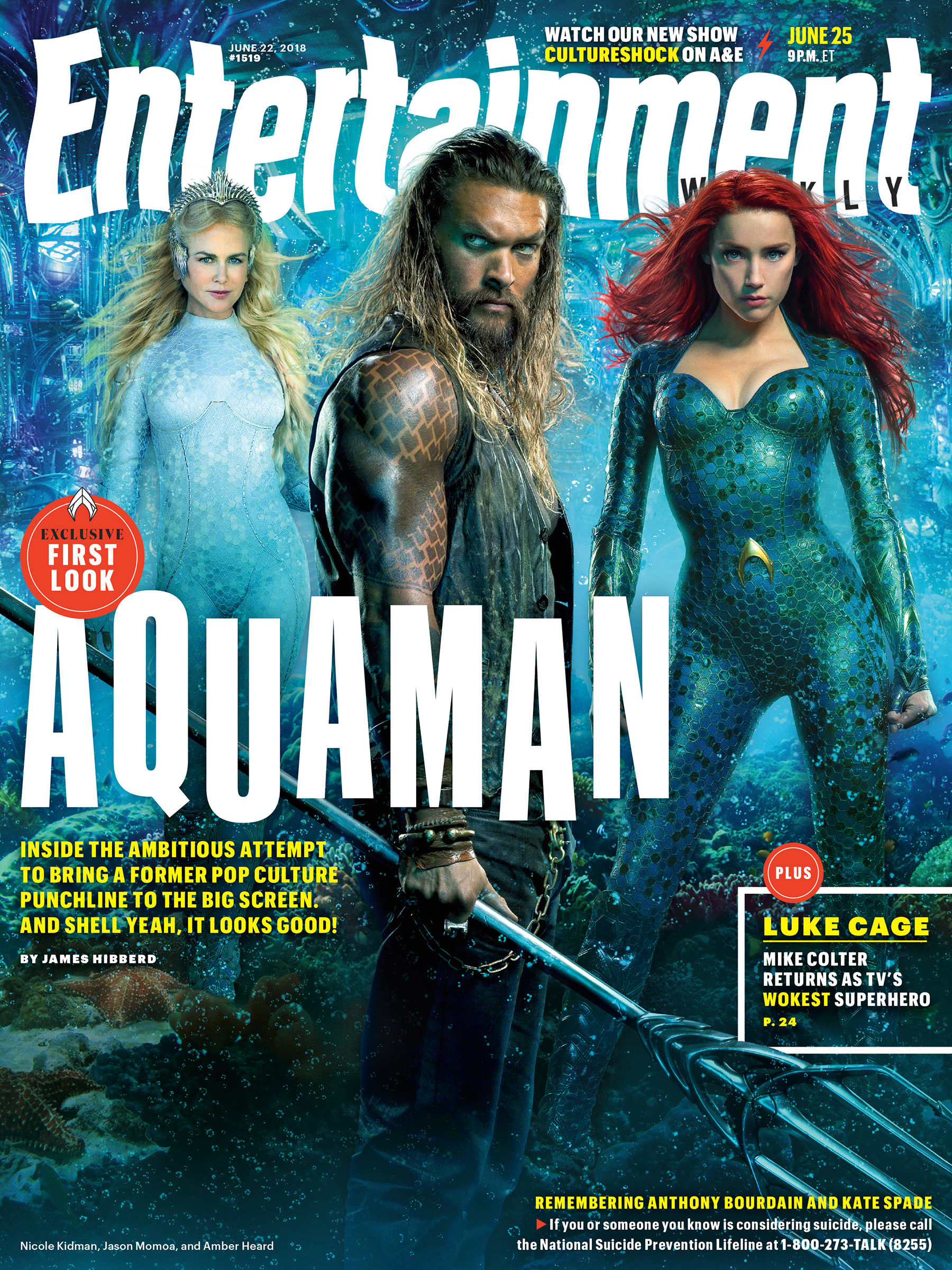 Aquaman Entertainment Weekly Cover June 25, 2018