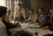 Michael Aronov Mélanie Laurent Oscar Isaac Nick Kroll Greg Hill Operation Finale