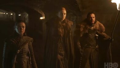 Kit Harington Maisie Williams Sophie Turner Game of Thrones Season 8 Crypts of Winterfell